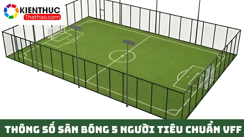 Thông số đạt chuẩn của sân đá 5 người theo VFF 