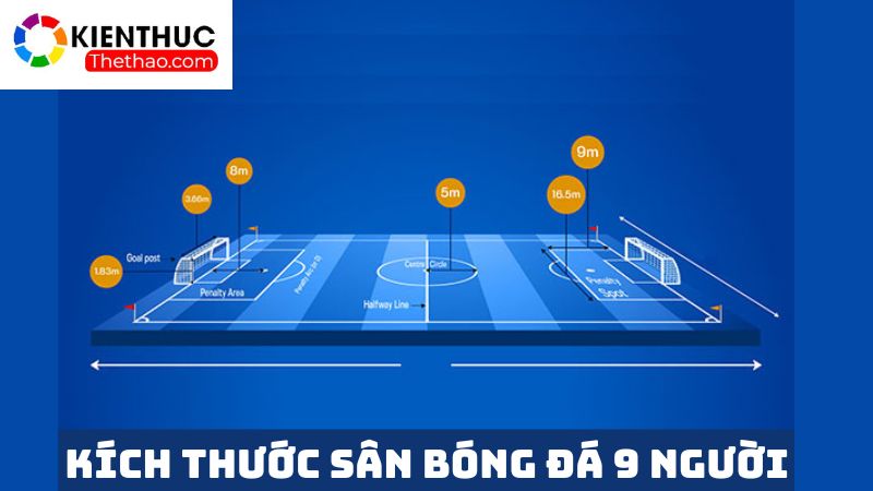 Thông tin về kích thước sân bóng cho 9 người 